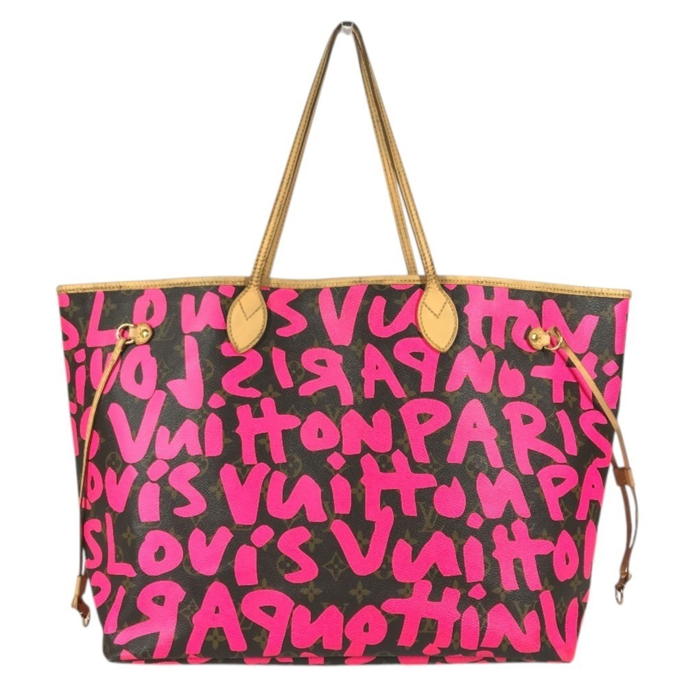 LOUIS VUITTON M93701 Monogram Graffiti Neverfull GM Tote Bag, Shoulder Canvas...